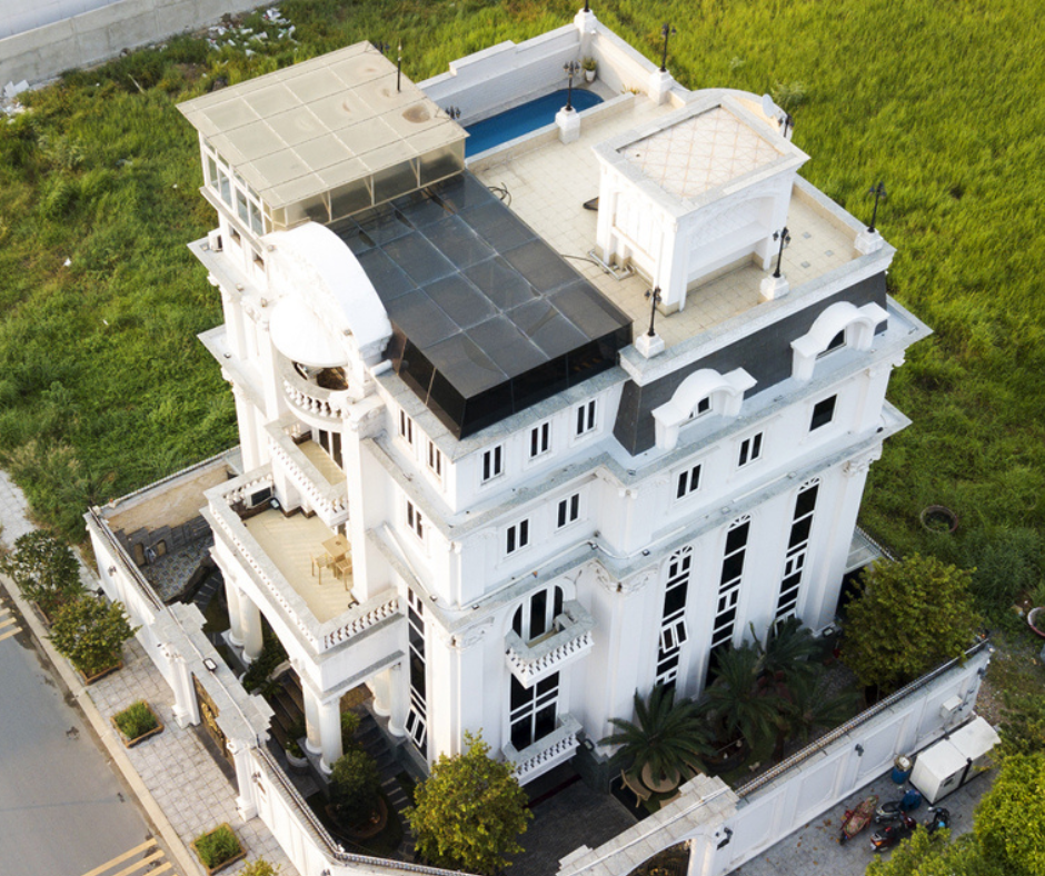 Toàn cảnh kiến trúc biệt thự của diễn viên Lý Nhã Kỳ.