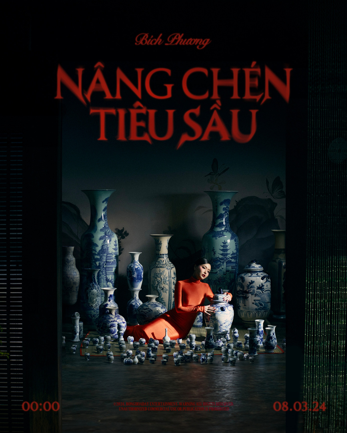 Bích Phương quyến rũ, nữ tính trong poster Nâng Chén Tiêu Sầu.