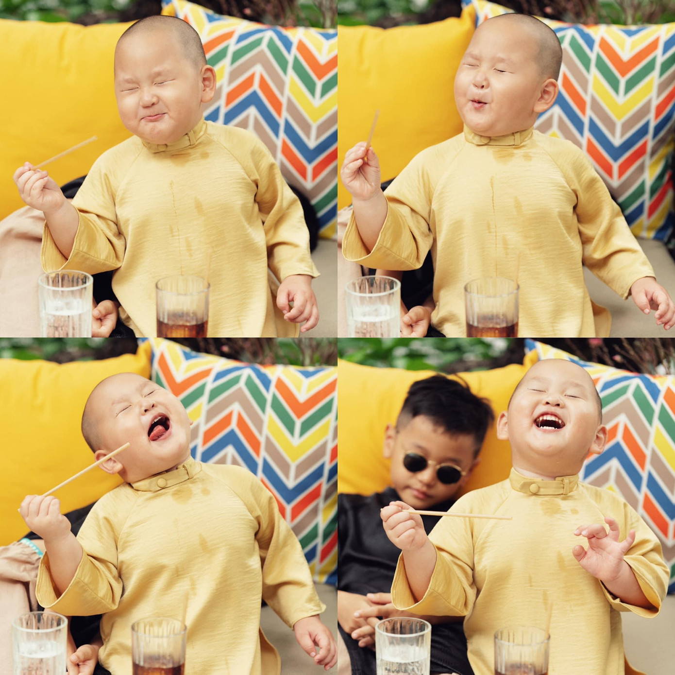 Biểu cảm tươi "hết cỡ" của "chúa hề" nhà Trà My Idol. Biểu cảm tươi "hết cỡ" của "chúa hề" nhà Trà My Idol.