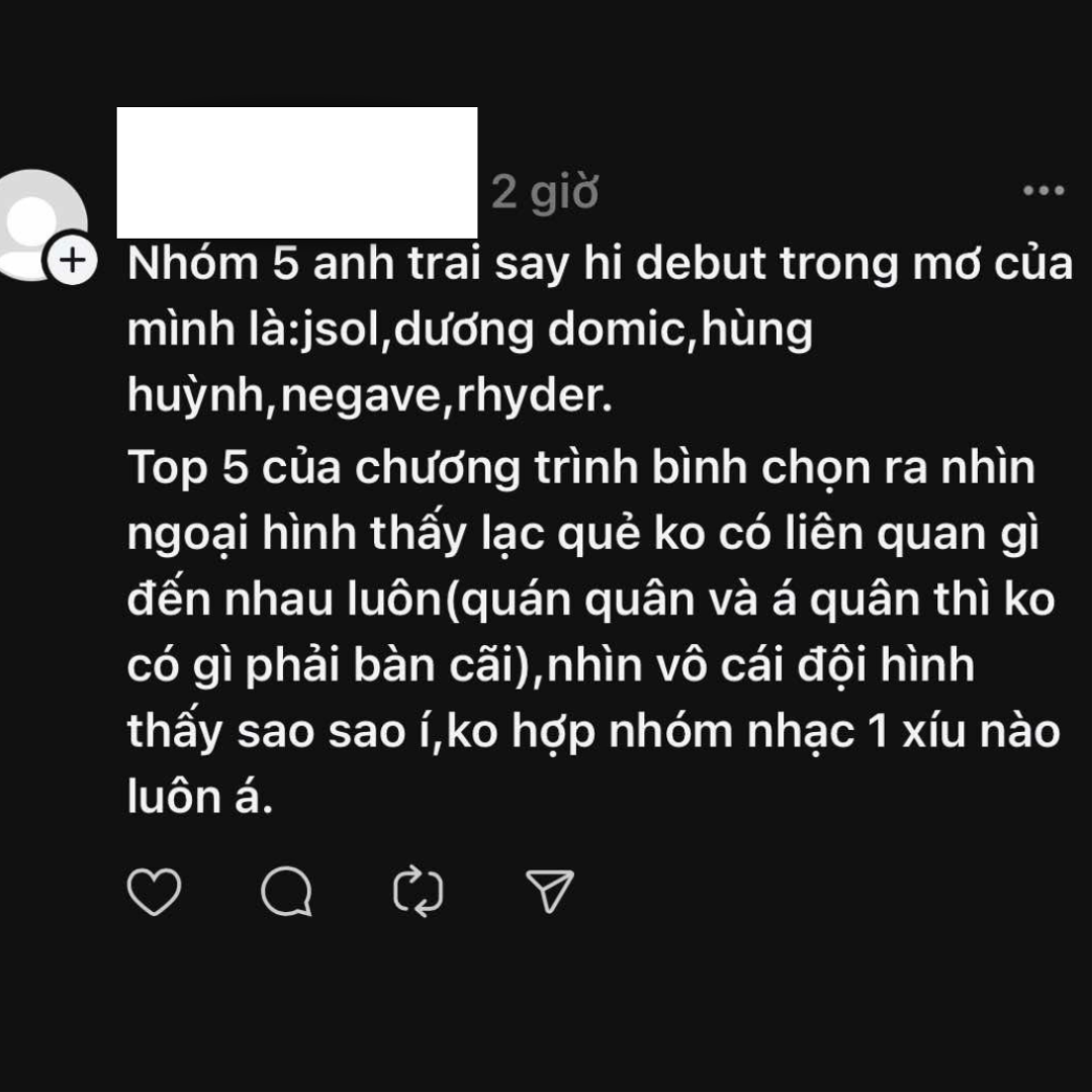 Hai nhân vật tài năng là Negav, Hùng Huỳnh cũng được netizen đề xuất "tách nhóm riêng" sau khi show kết thúc.