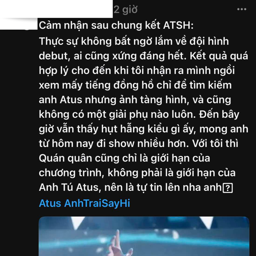 Đặc biệt, Anh Tú Atus - người chiếm spotlight cả trên sân khấu lẫn ở hậu trường, gây tiếc nuối khi không được debut.