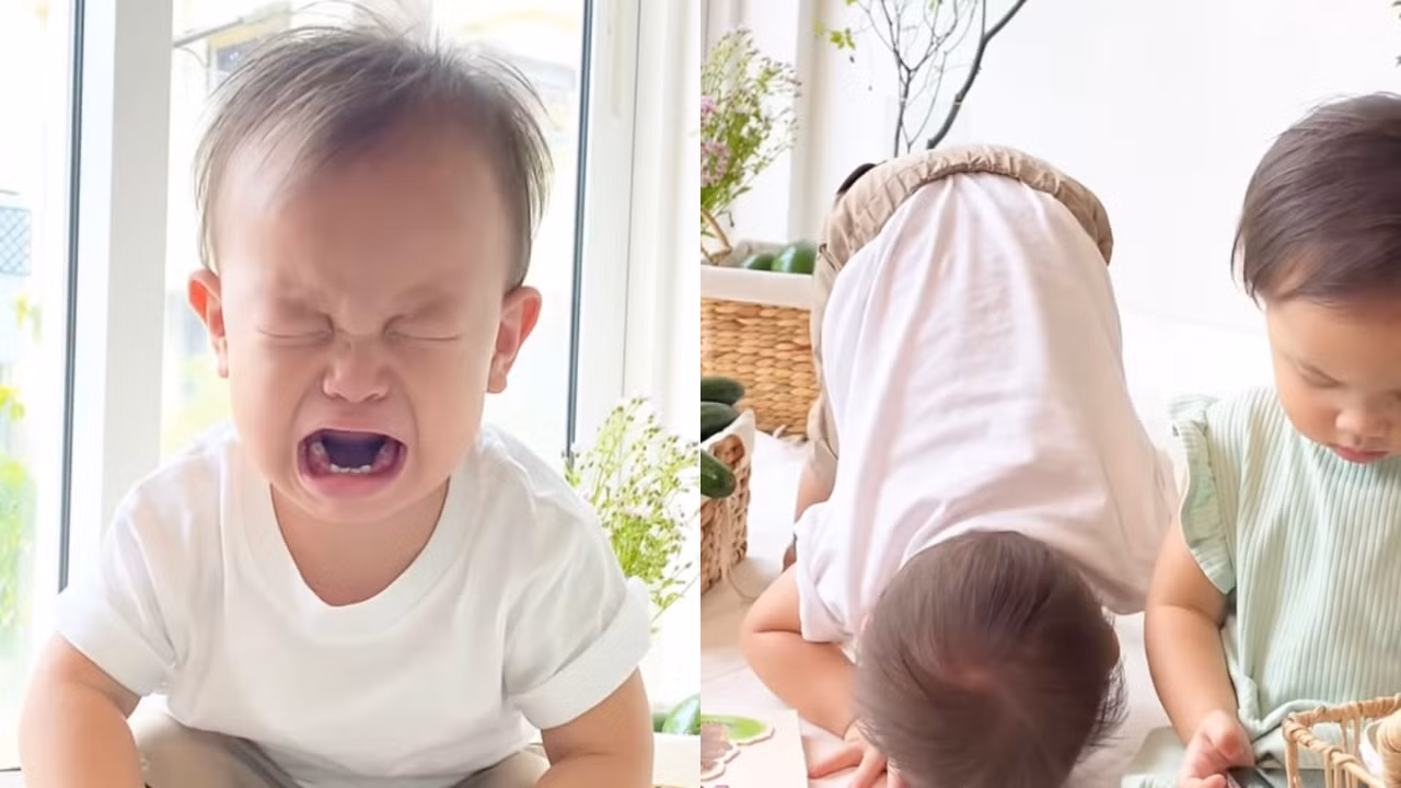Khoảnh khắc "khó ở" của cậu út Leon. - Ảnh: IGNV.