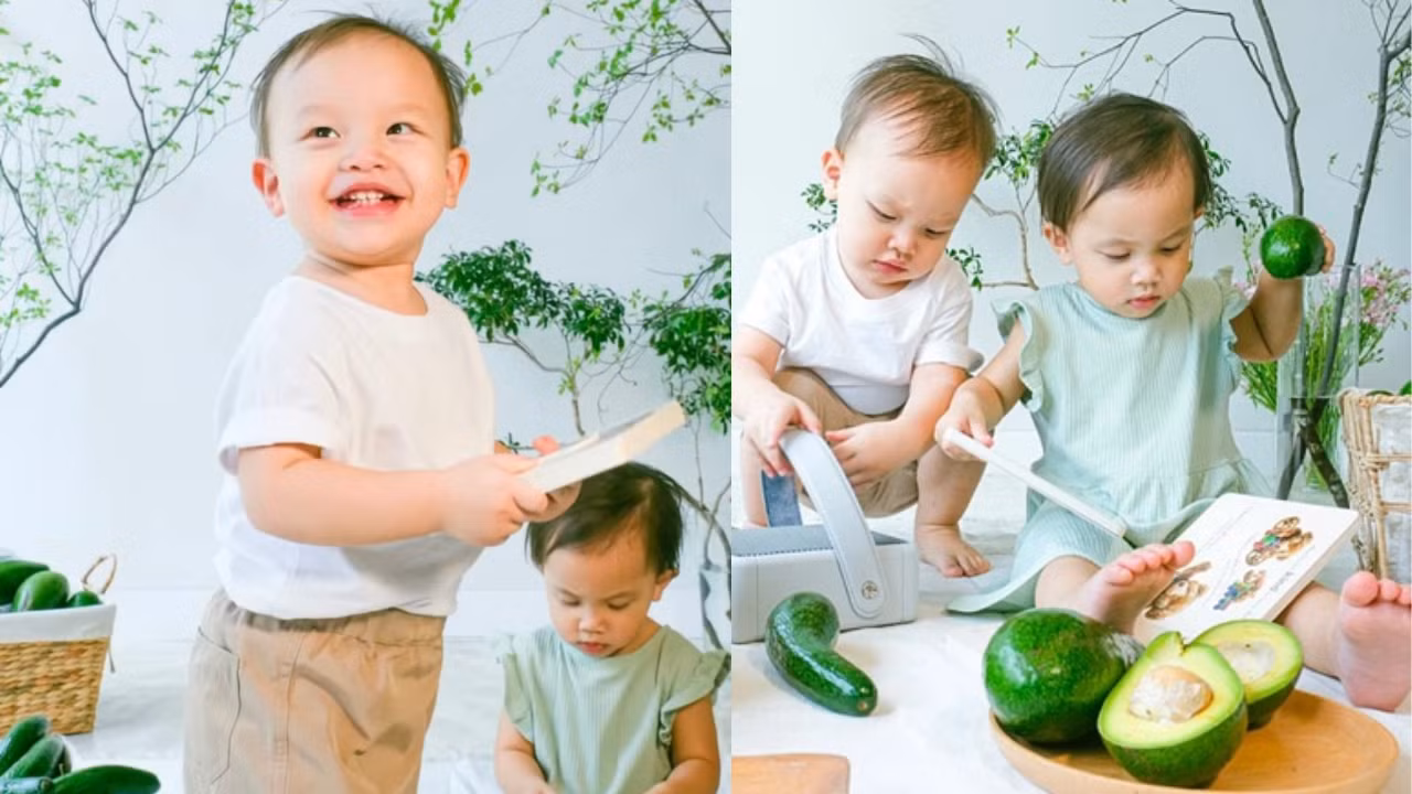 Hai nhóc tì nhà Hà Hồ nhận về nhiều lời khen với dáng vẻ vui tươi, đáng yêu trong bộ ảnh mới. - Ảnh: IGNV.