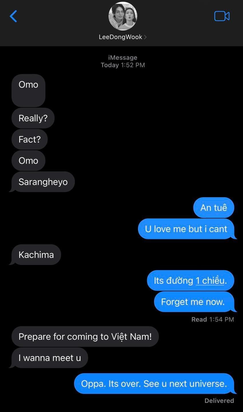 Nửa kia của Anh Tú cũng "từ chối" tình cảm của Lee Dong Wook và hẹn gặp nam diễn viện tại một "vũ trụ" khác. Nửa kia của Anh Tú cũng "từ chối" tình cảm của Lee Dong Wook và hẹn gặp nam diễn viện tại một "vũ trụ" khác.