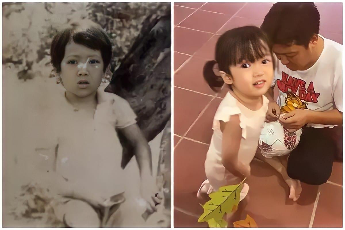 Hình ảnh giống nhau &quot;không hề nhẹ&quot; của Destiny với ba Trường Giang lúc nhỏ.