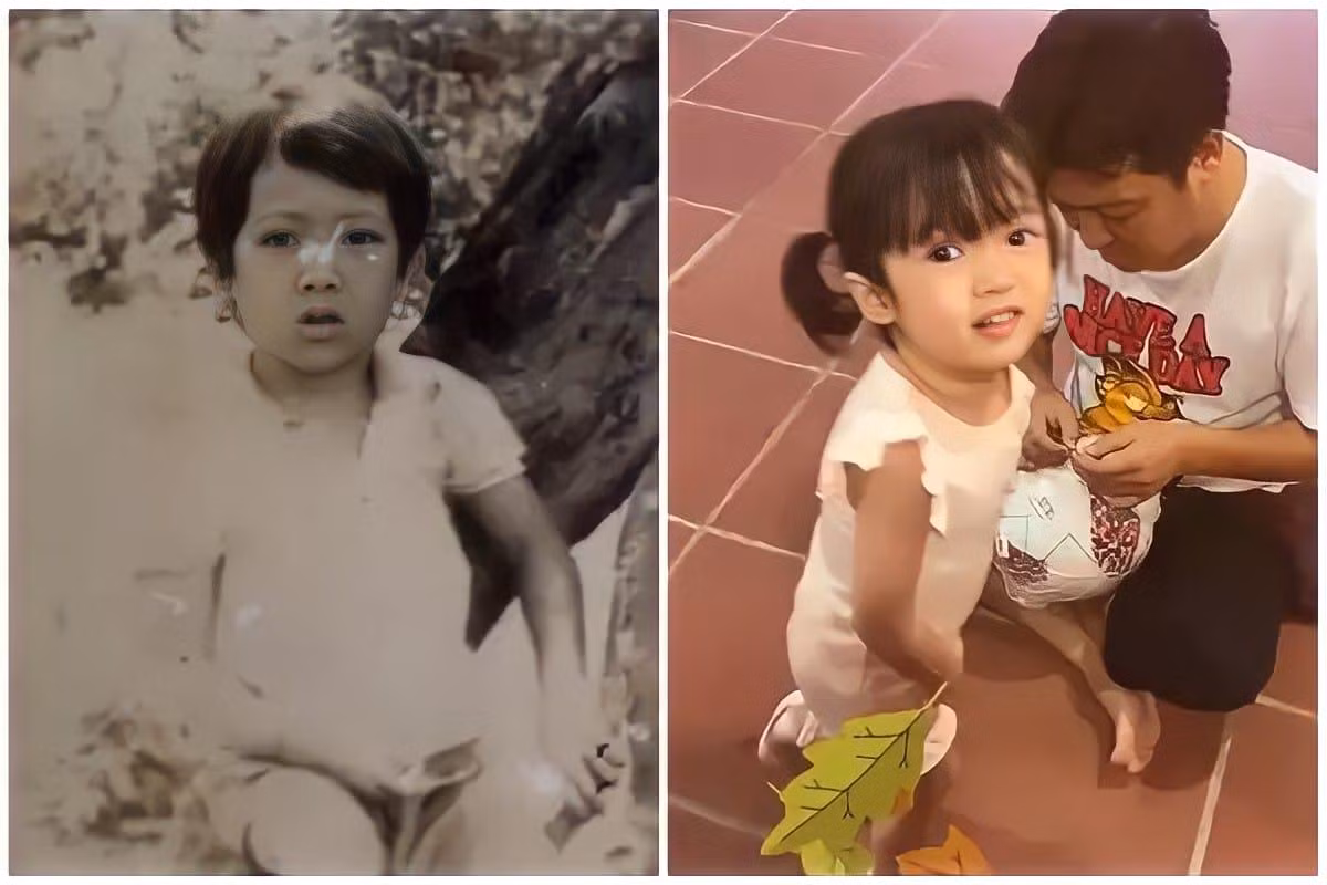 Hình ảnh giống nhau "không hề nhẹ" của Destiny với ba Trường Giang lúc nhỏ.
