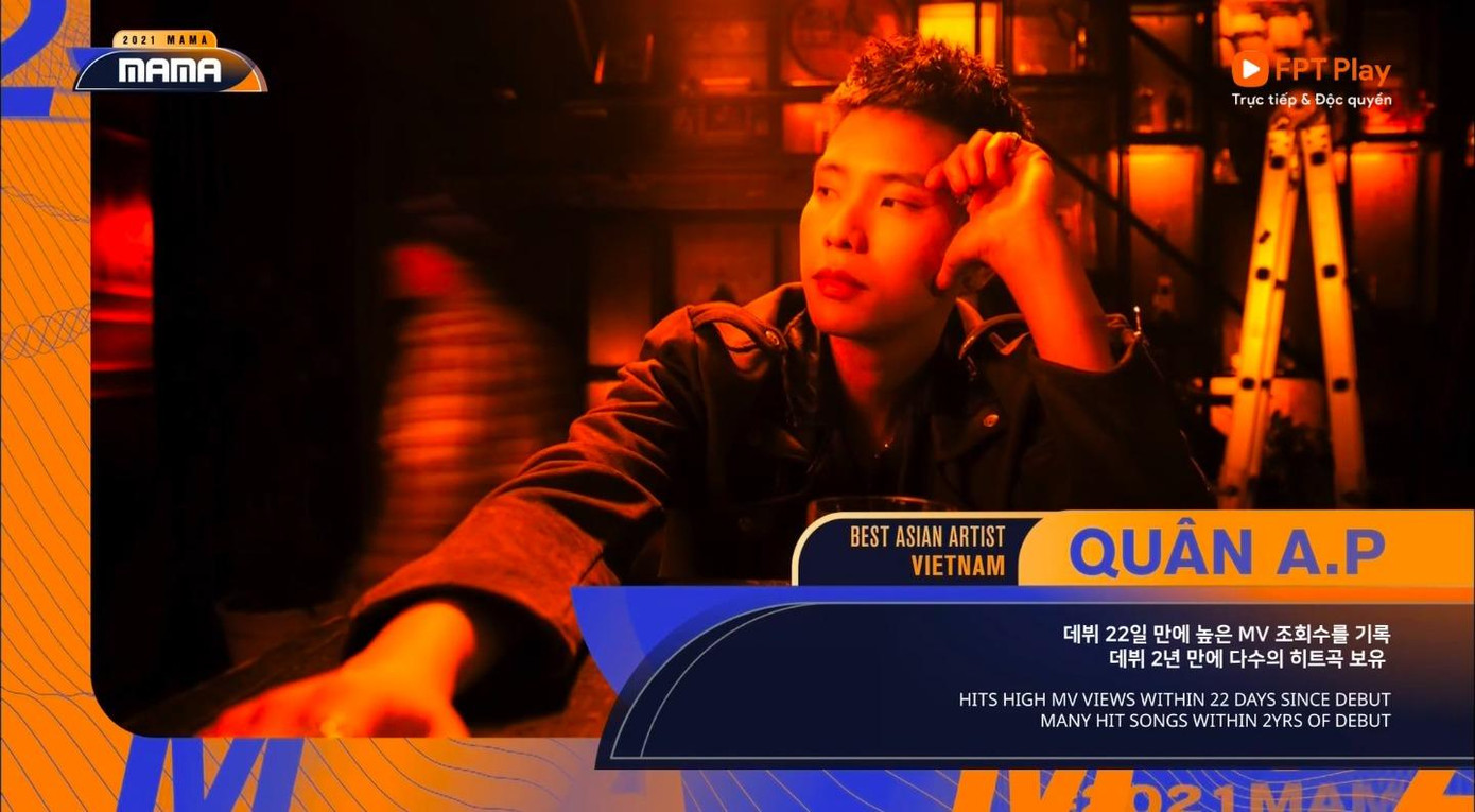 Chủ nhân hit Bông Hoa Đẹp Nhất xuất sắc nhận giải Best Asian Artist - Vietnam.