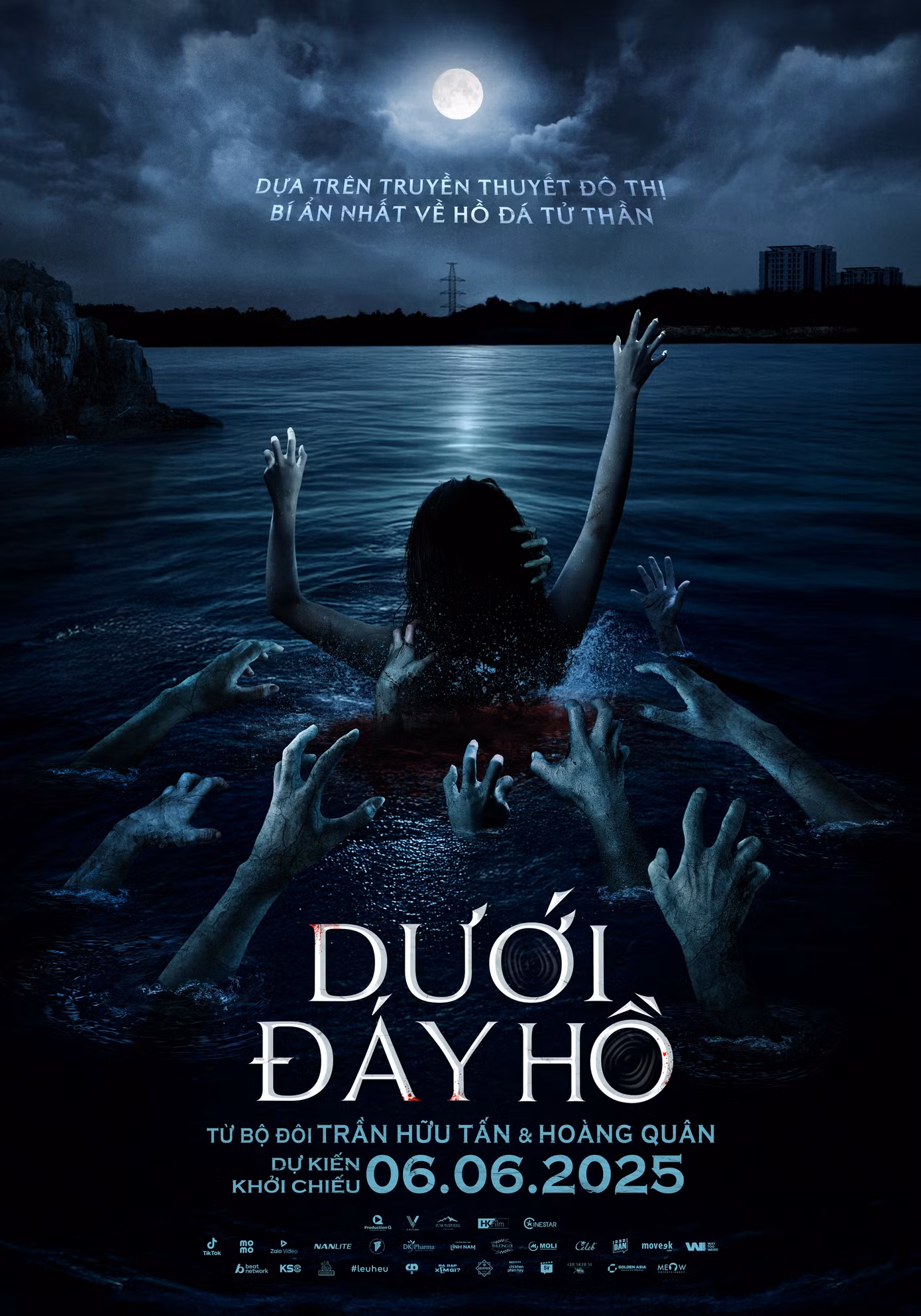 First look poster dự án phim kinh dị Dưới Đáy Hồ (đạo diễn Trần Hữu Tấn).