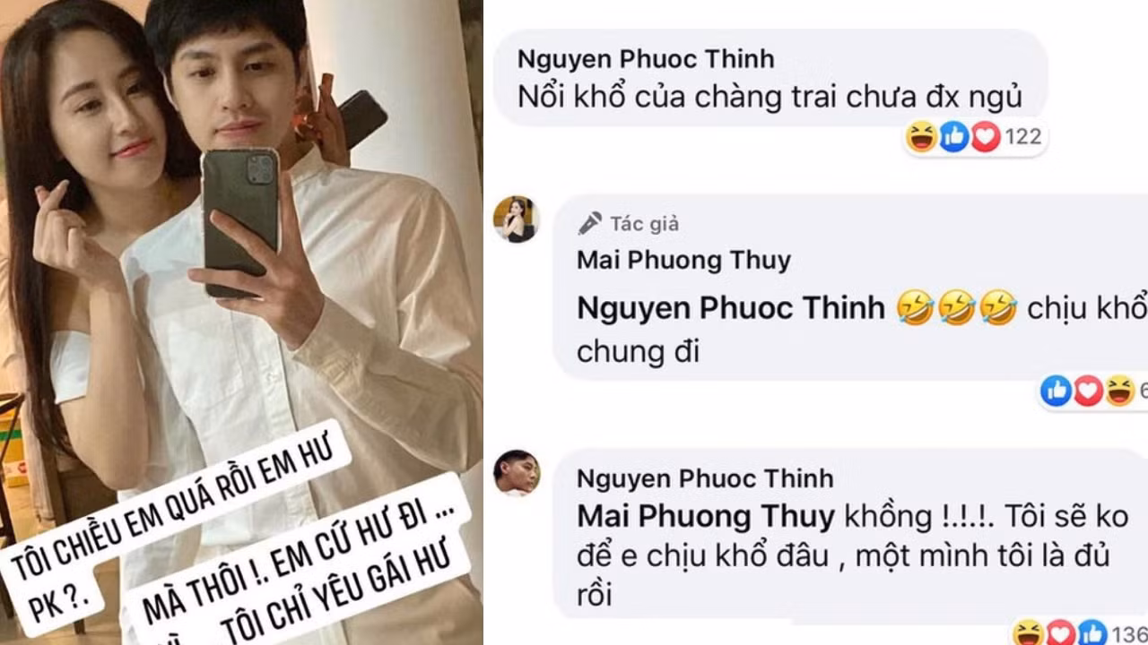 Cả hai không ngần ngại "thả thính" nhau trên mạng xã hội.