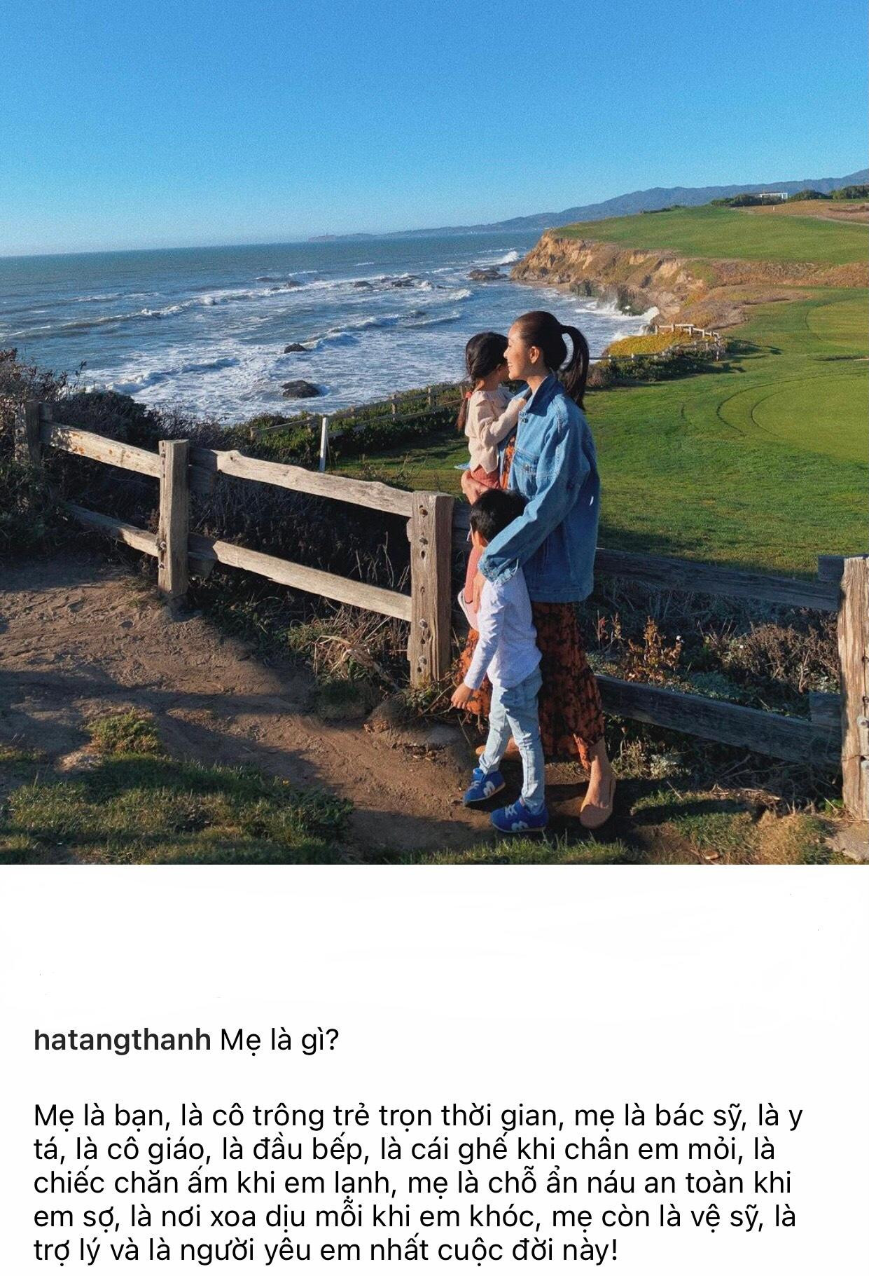 Cô cũng từng có những chia sẻ sâu sắc về vai trò của người mẹ.