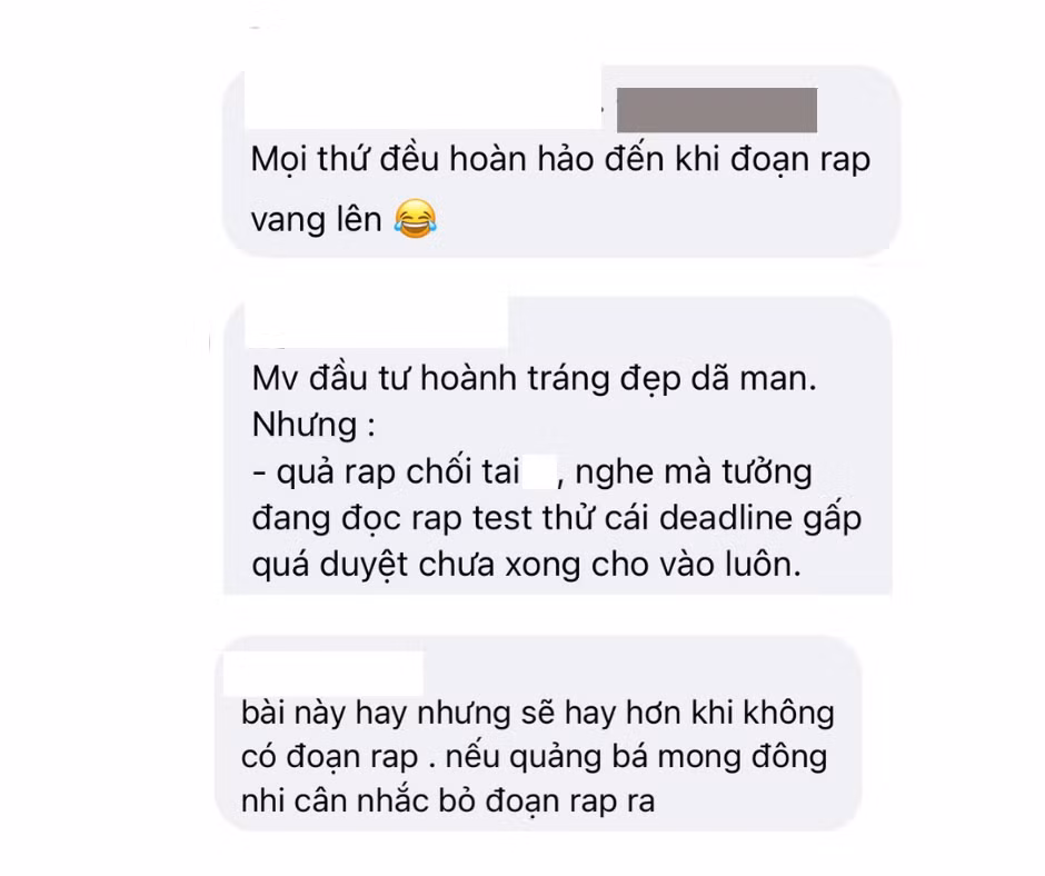 Không ít netizen cho rằng nếu không có đoạn rap của Wowy, hoặc thay bằng một rapper khác thì nghe sẽ đỡ nhức nhối hơn.