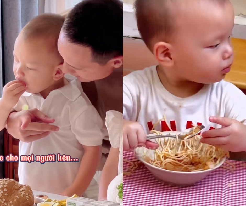 Dù là đang chụp ảnh hay khi các bạn đã ăn xong hết, nhóc tì vẫn không thể "chối từ" các món ăn ngon. Dù là đang chụp ảnh hay khi các bạn đã ăn xong hết, nhóc tì vẫn không thể "chối từ" các món ăn ngon.