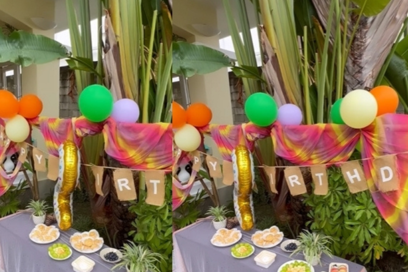 Khung cảnh tiệc sinh nhật của cặp sinh đôi tại trường. Khung cảnh tiệc sinh nhật của cặp sinh đôi tại trường.