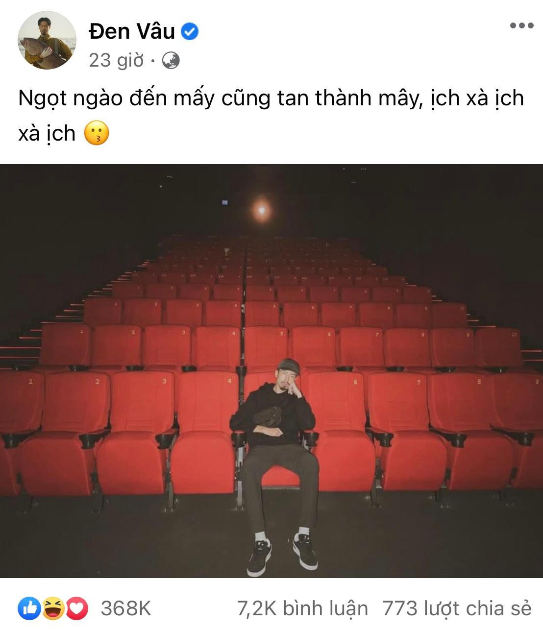 Đen Vâu và dòng trạng thái "sóng gió" của mình.