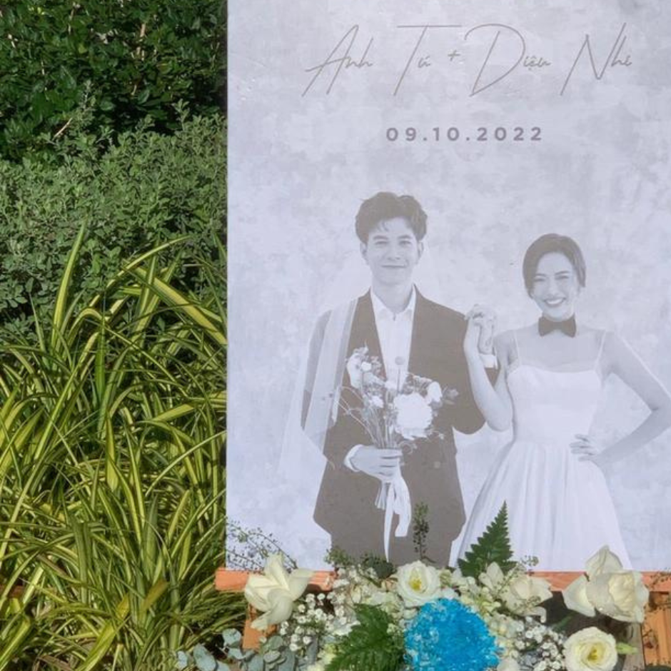 Không gian cho đám cưới đã được chuẩn bị kỹ càng.