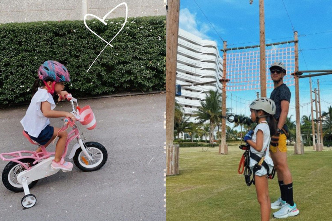 Ái nữ nhà Hà Tăng - Louis Nguyễn cũng chăm chỉ tập luyện thể thao.