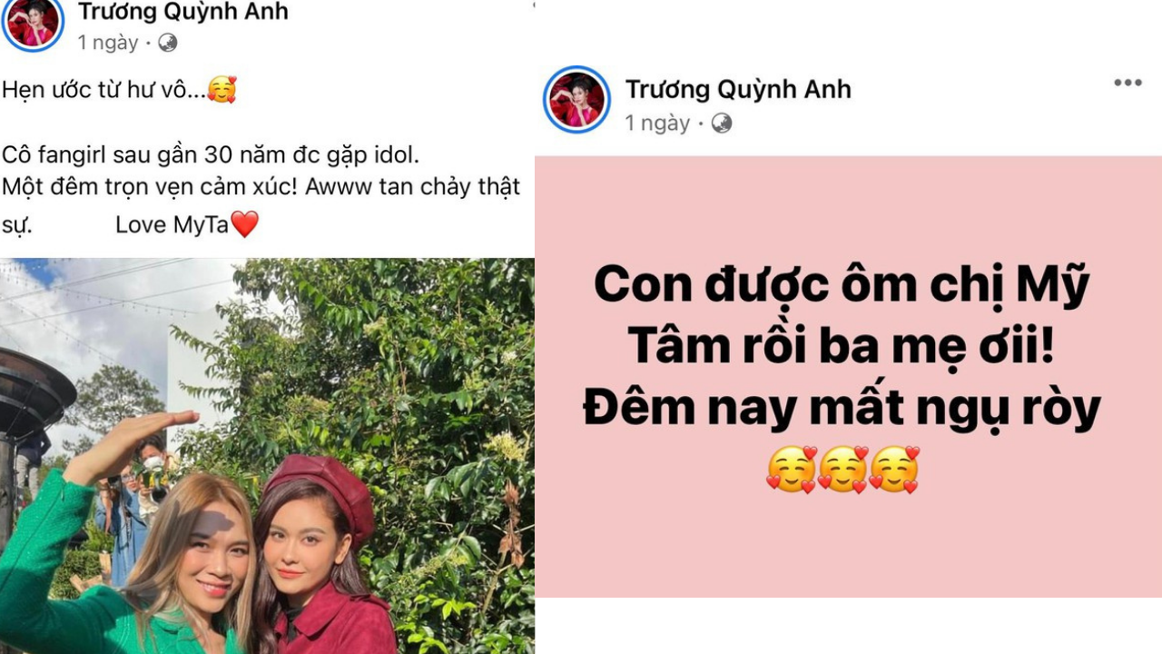 Trương Quỳnh Anh khẳng định mình chính là fangirl của Mỹ Tâm. Trương Quỳnh Anh khẳng định mình chính là fangirl của Mỹ Tâm.