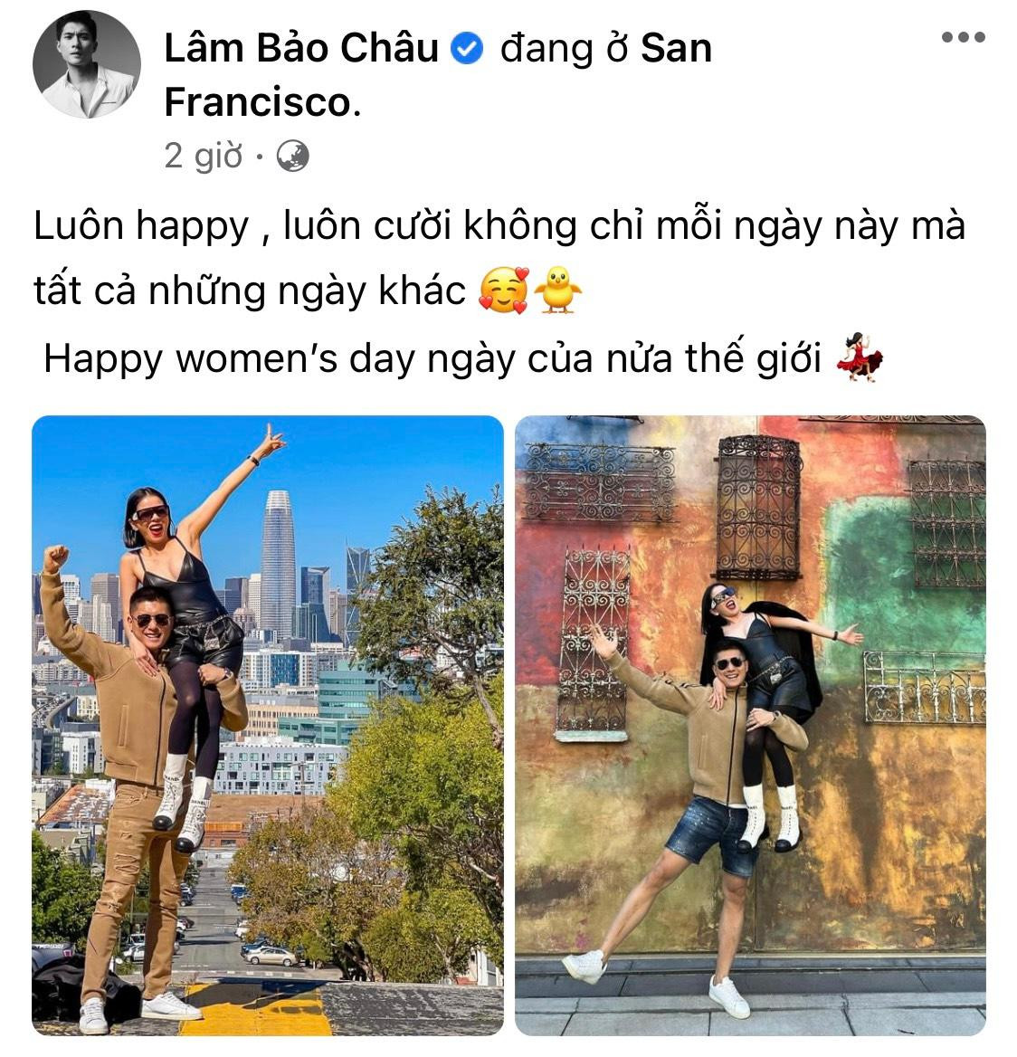 Lâm Bảo Châu đăng ảnh hạnh phúc cùng Lệ Quyên với lời chúc ngọt ngào: &quot;Luôn happy, luôn cười không chỉ mỗi ngày này mà tất cả những ngày khác. Happy Women&apos;s Day ngày của nửa thế giới&quot;.