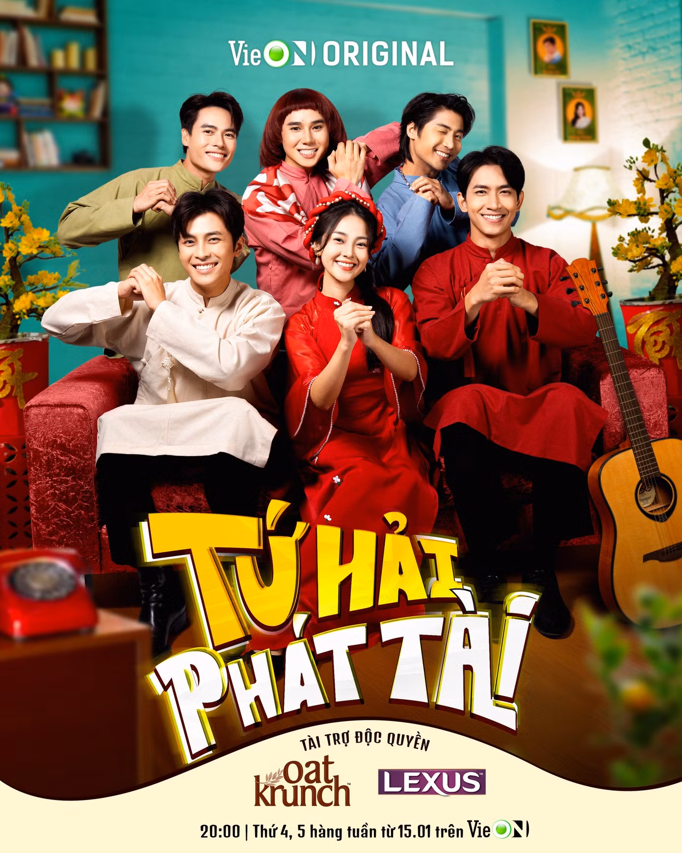 "Anh trai" GIn Tuấn Kiệt đóng chính trong dự án phim Tết Tứ Hải Phát Tài, hợp tác cùng "người yêu tin đồn" của Thúy Ngân - diễn viên Võ Cảnh.