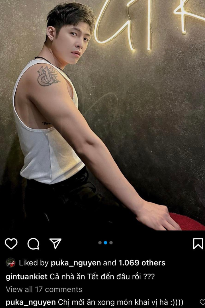 Bình luận "mặn mòi" của Puka khiến hội "đẩy thuyền" OTP Puka - Gin Tuấn Kiệt thích thú. Bình luận "mặn mòi" của Puka khiến hội "đẩy thuyền" OTP Puka - Gin Tuấn Kiệt thích thú.