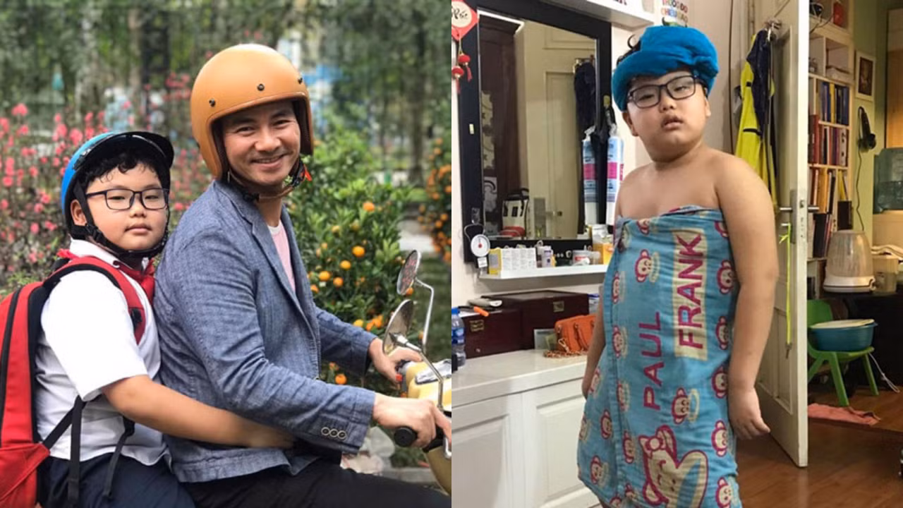 Con trai nhà Xuân Bắc lém lỉnh, thông minh và thừa hưởng khiếu hài hước của bố.