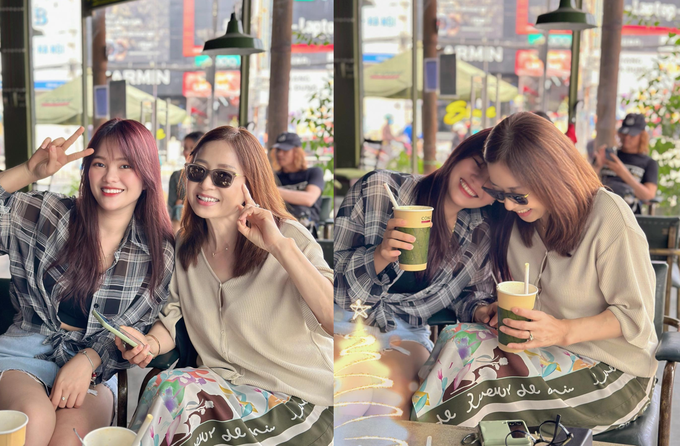 Tôn Thảo rất thân thiết với mẹ Seung. (Ảnh: NVCC).