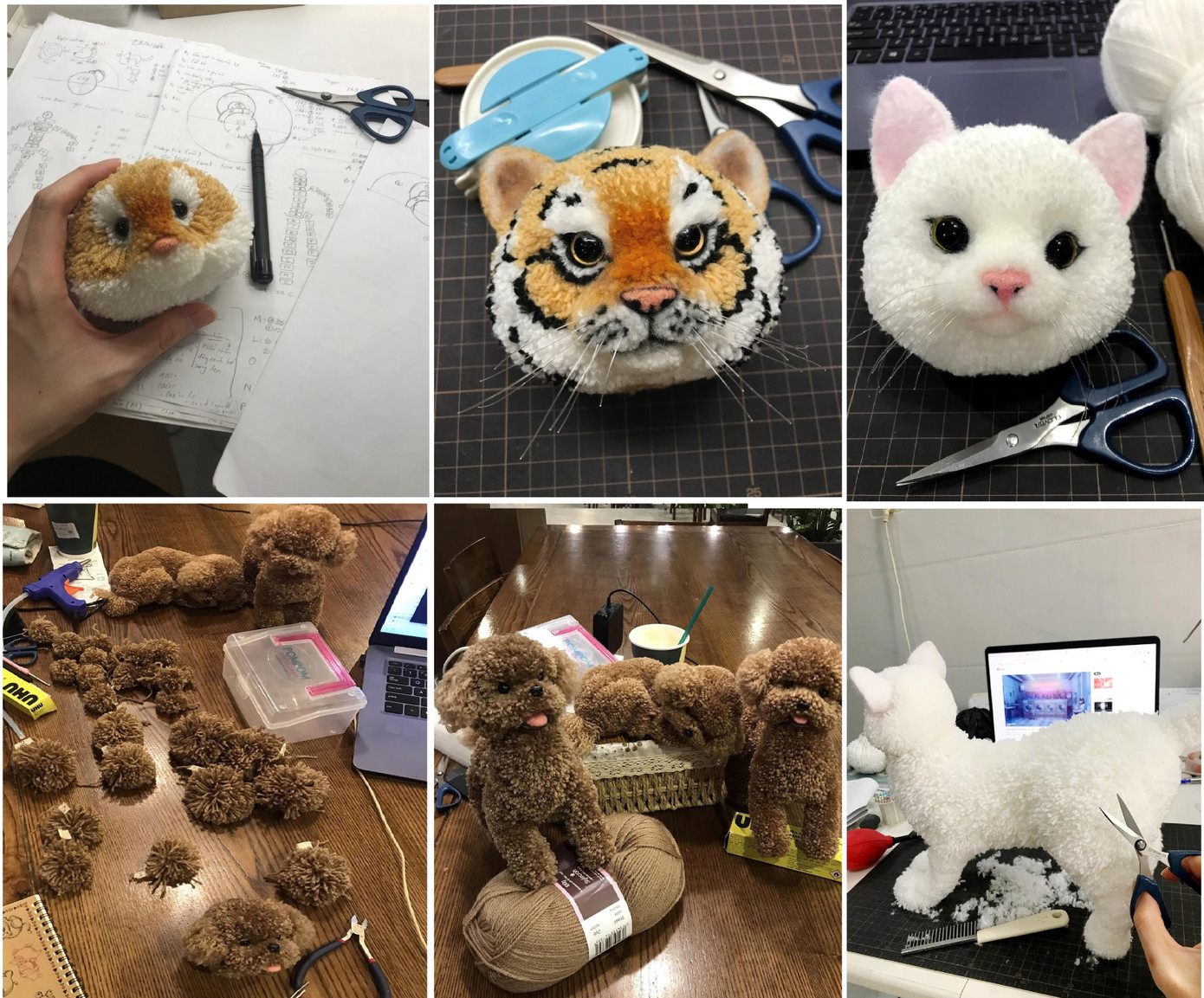 Làm pompom không khó nhưng đòi hỏi người chơi phải tỉ mỉ, quan sát tốt.