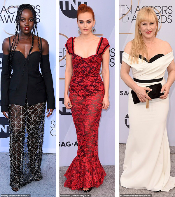 Thảm đỏ SAG Awards 2019: Lady Gaga gợi cảm nhất với váy xẻ sâu hút mắt ảnh 6