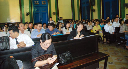 Phiên tòa thu hút sự quan tâm của dư luận. Ảnh: Thanh niên.