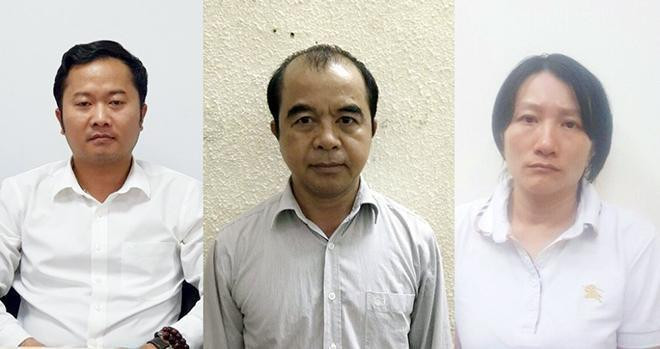 3 trong số 10 bị cáo của vụ án. 3 trong số 10 bị cáo của vụ án.