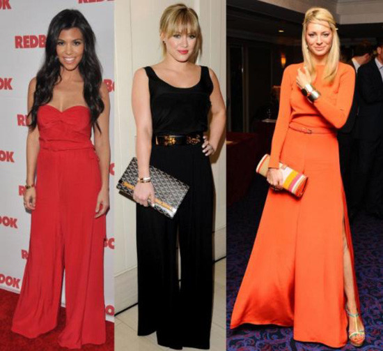 Linh Nga rực rỡ trong bộ jumpsuit suông màu đỏ. Trong khi đó, chiếc jumpsuit suông màu trắng lại tôn lên vẻ trang nhã của Ngọc Quyên. "Búp bê 9X" Ngọc Trinh cũng diện một chiếc jump trắng y hệt. Có vẻ như Ngọc Trinh khá chuộng loại trang phục này. Hồ Ngọc Hà diện jump suông khoe chân dài miên man. Người đẹp Trương Thị May nổi bật trong bộ jump màu xanh. Mỹ nhân Hoa ngữ Lâm Tâm Như cũng tỏ ra mê mẩn phong cách thời trang này. "Én nhỏ" Triệu Vy " trẻ trung và quyến rũ. Bộ jump suông màu nude làm tôn dáng và vẻ kiêu sa của Thư Kỳ. Dàn sao Hollywood thi nhau khoe dáng với jumpsuit suông.