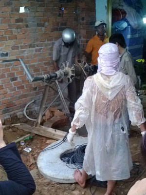 Cái giếng nơi phát hiện xác bà Cử