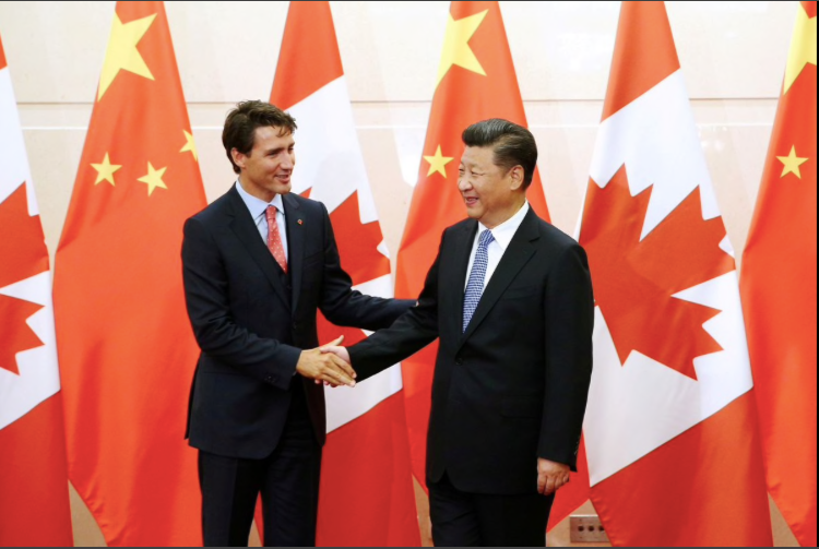Thủ tướng Canada Justin Trudeau trong một dịp gặp Chủ tịch Trung Quốc Tập Cận Bình. (Ảnh: Reuters) Thủ tướng Canada Justin Trudeau trong một dịp gặp Chủ tịch Trung Quốc Tập Cận Bình. (Ảnh: Reuters)