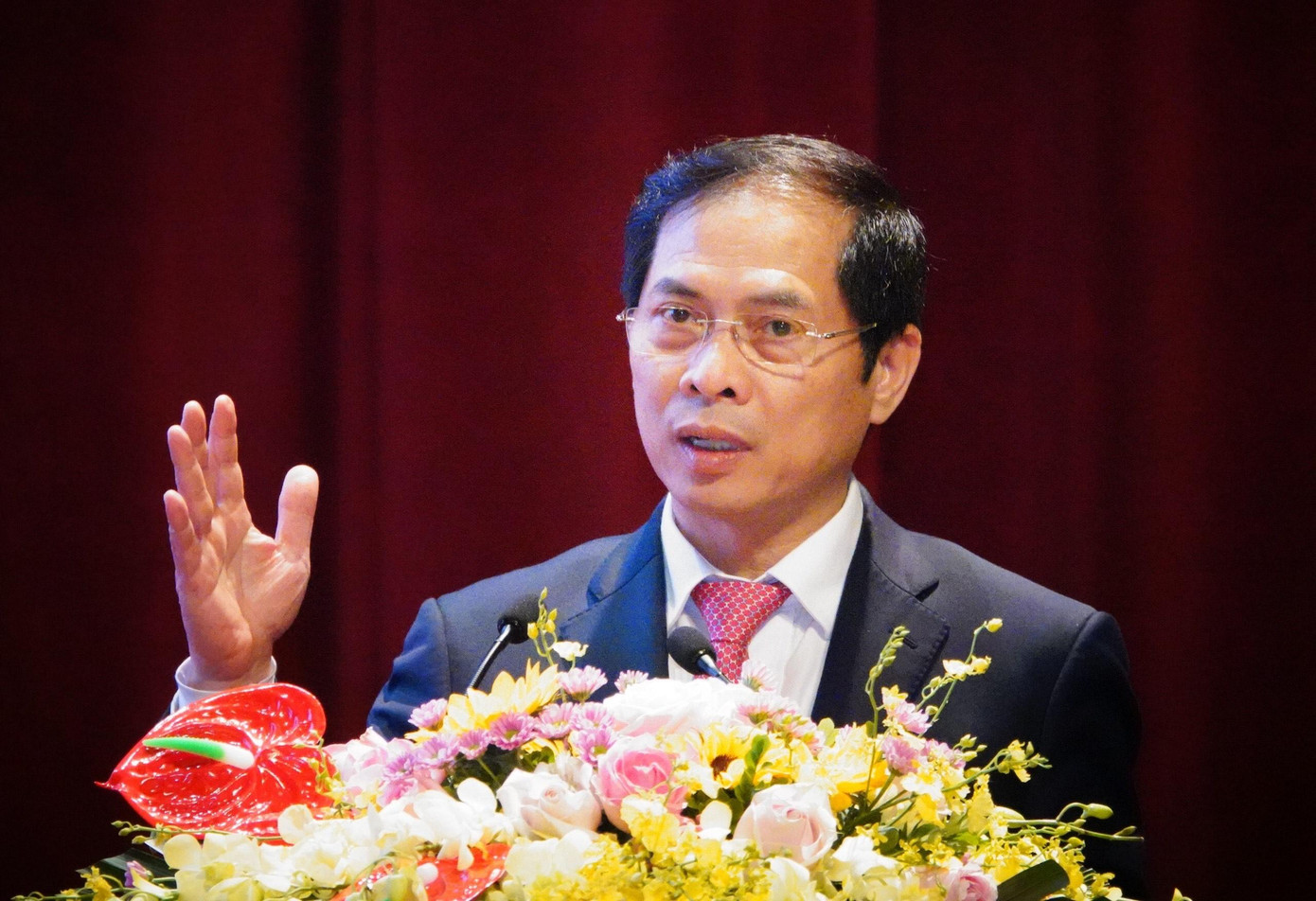 Bộ trưởng Ngoại giao Bùi Thanh Sơn phát biểu khai mạc. (Ảnh: Như Ý)