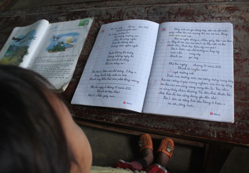 Chữ viết đẹp, Đông luôn nhận được những điểm tốt môn Tiếng Việt