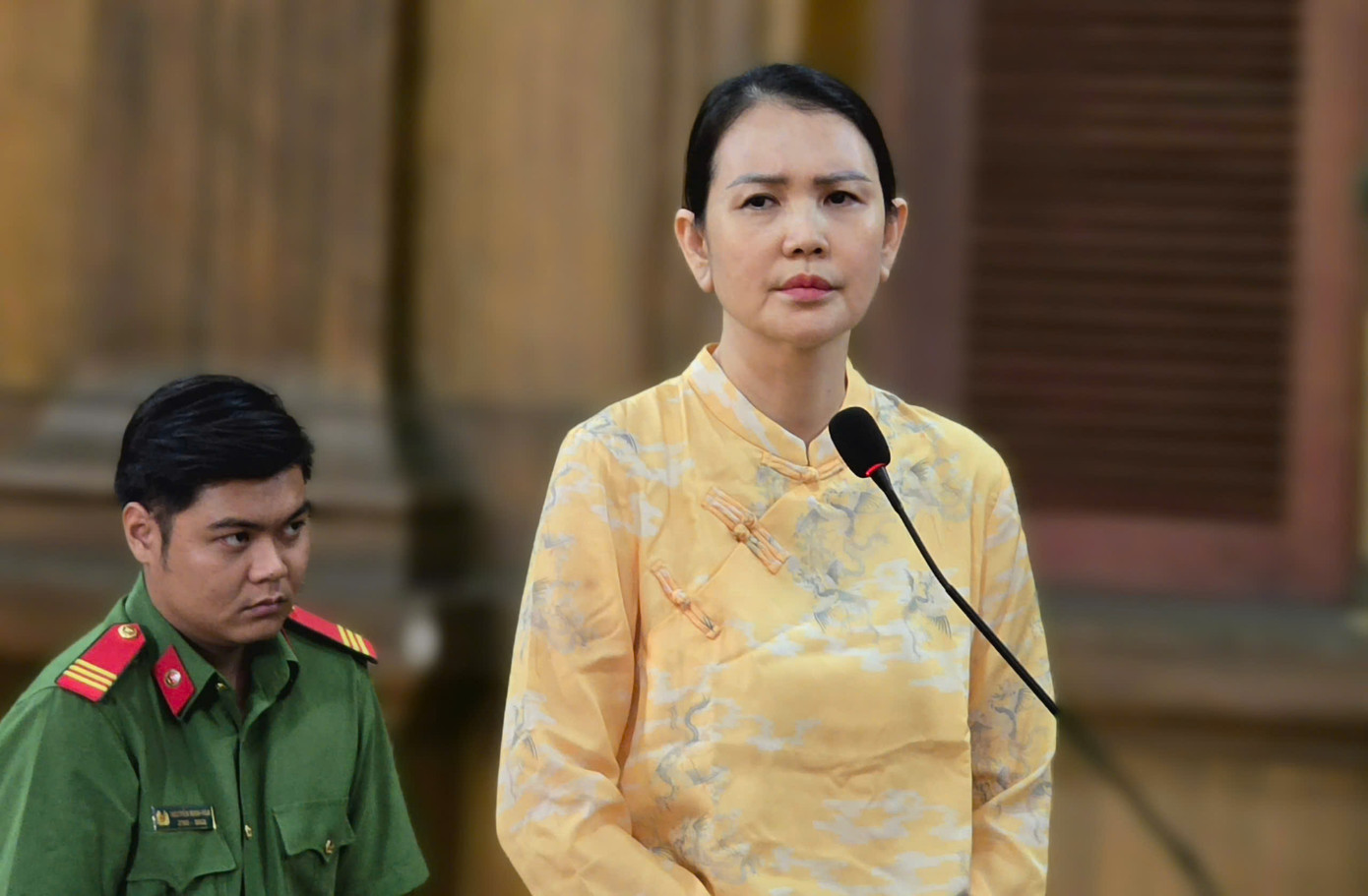 Bị cáo Trần Thị Kim Thoa tại phiên tòa.