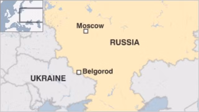 Vùng Belgorod. Đồ họa: BBC Vùng Belgorod. Đồ họa: BBC