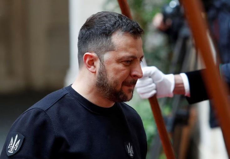 Tổng thống Ukraine Volodymyr Zelensky ở Rome hôm 13/5. (Ảnh: Reuters)