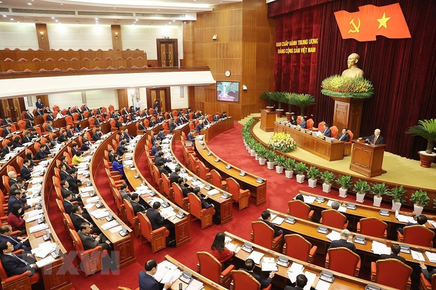 Tổng Bí thư Nguyễn Phú Trọng phát biểu khai mạc hội nghị. (Ảnh: Trí Dũng/TTXVN) Tổng Bí thư Nguyễn Phú Trọng phát biểu khai mạc hội nghị. (Ảnh: Trí Dũng/TTXVN)