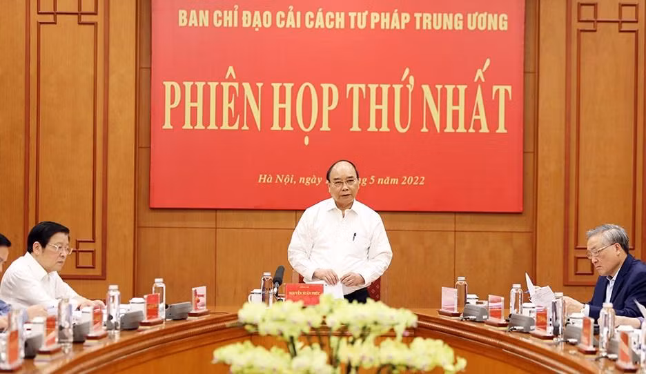 Chủ tịch nước Nguyễn Xuân Phúc chủ trì phiên họp Ban Chỉ đạo cải cách tư pháp Trung ương
