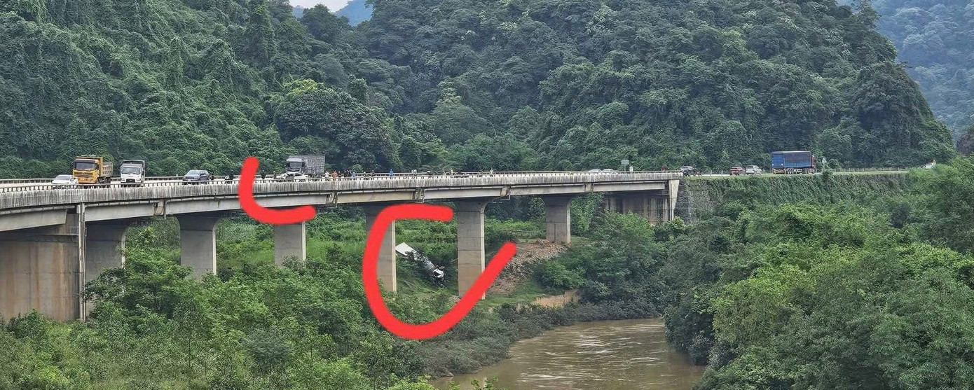 Vị trí xảy ra vụ tại nạn.