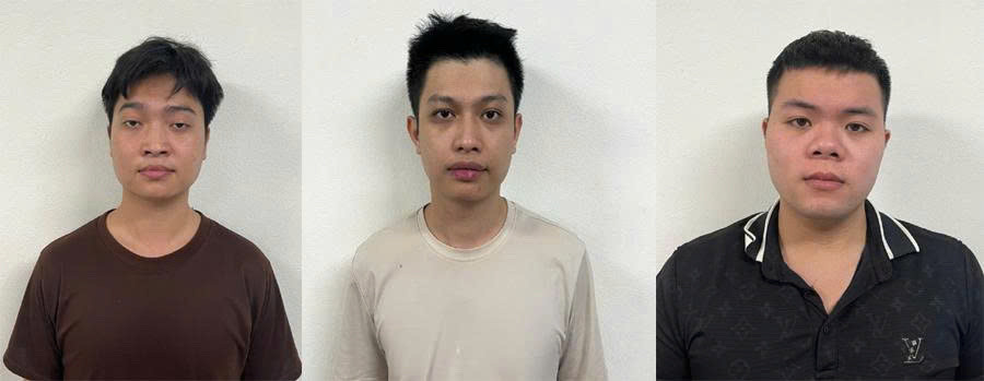 Toàn, Thắng, Quynh (từ trái qua phải)