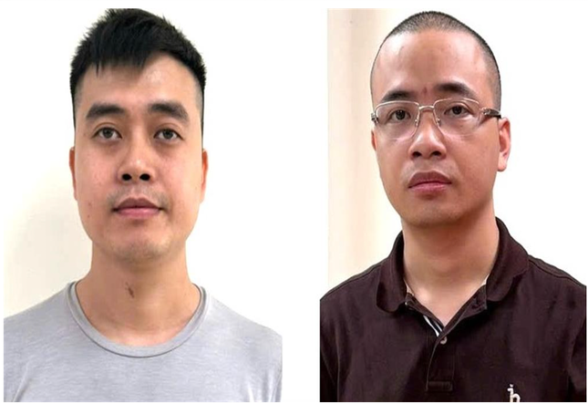 Các đối tượng: Hoàng Quang Thịnh (bên trái) và La Khắc Minh.