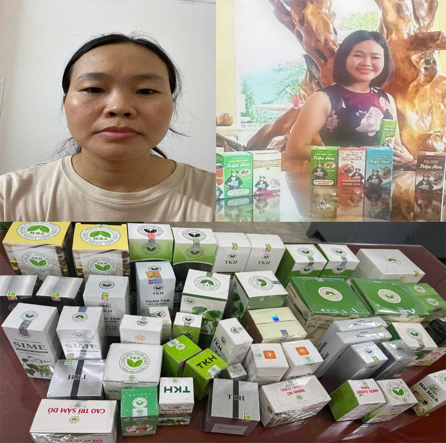 Hoàng Thị Ngọc và tang vật