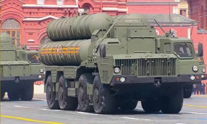Hệ thống phòng không S-400. Ảnh chụp màn hình