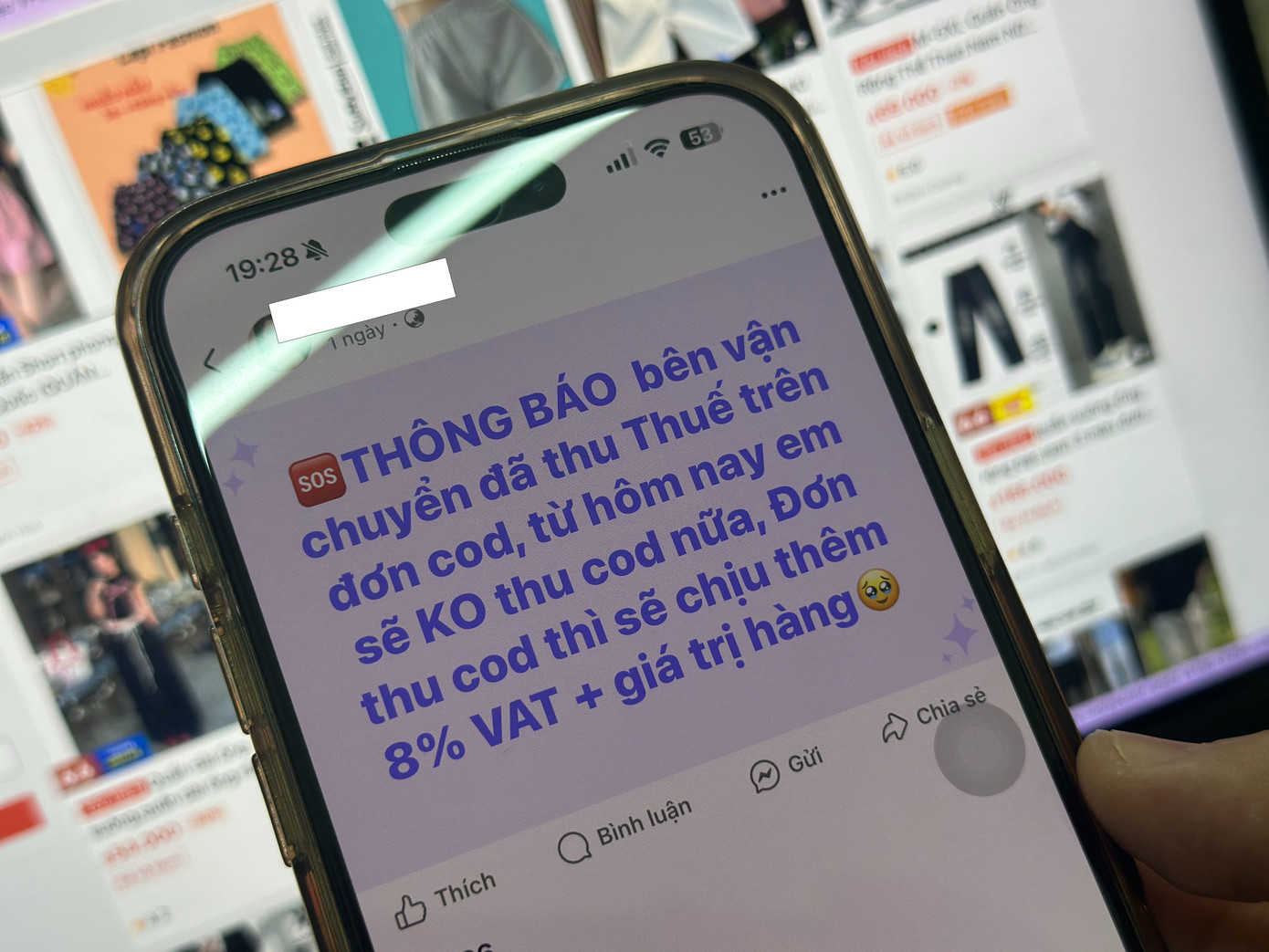 Trường hợp khách muốn thanh toán khi nhận hàng, người bán thu thêm tiền.