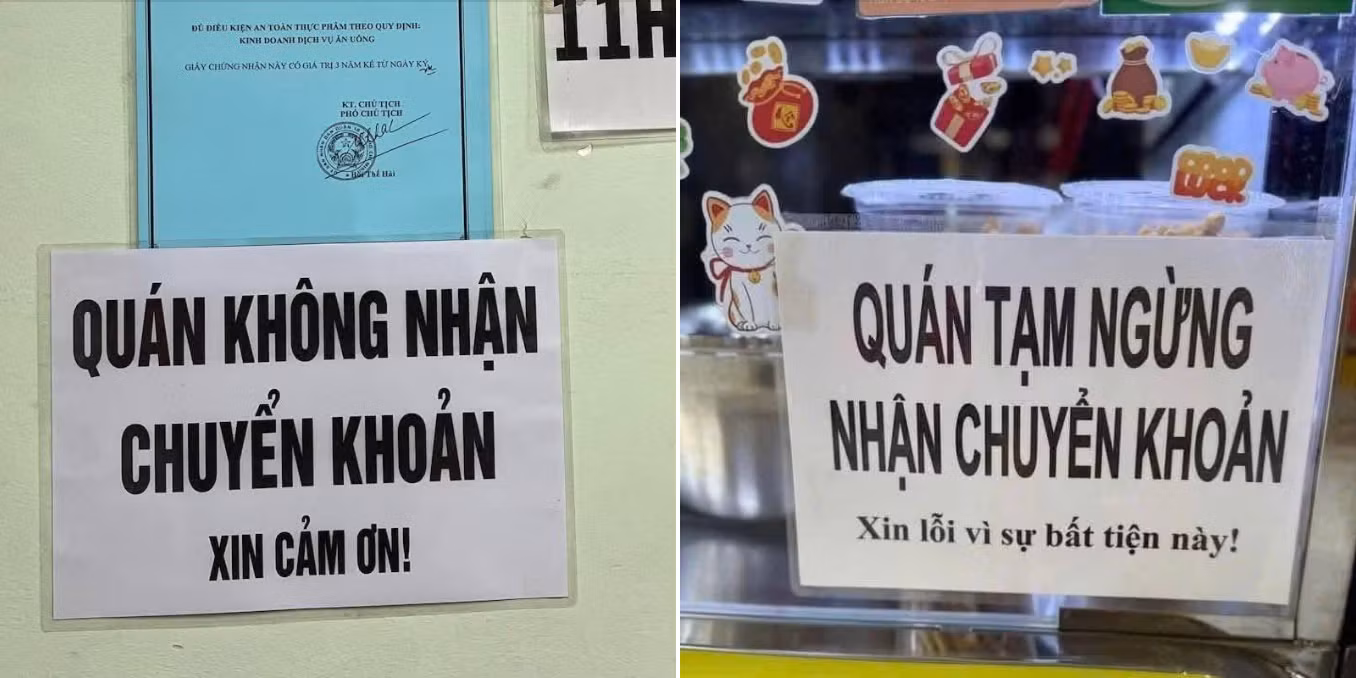 Thông báo dừng nhận chuyển khoản mà nhiều người tiêu dùng phản ánh trên các diễn đàn. Thông báo dừng nhận chuyển khoản mà nhiều người tiêu dùng phản ánh trên các diễn đàn.