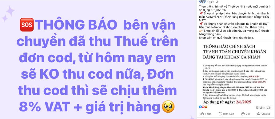 Một số cá nhân, hộ kinh doanh bất ngờ thay đổi phương thức nhận tiền, vì lo ngại bị theo dõi doanh thu thực.