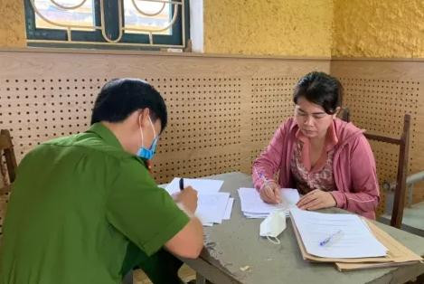 Đối tượng Liệu tại cơ quan công an.