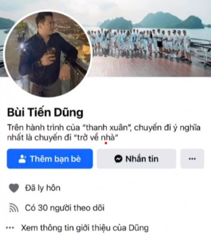 Tài khoản Facebook đối tượng sử dụng để kết bạn tiếp cận với nạn nhân